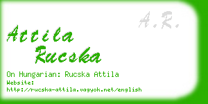 attila rucska business card